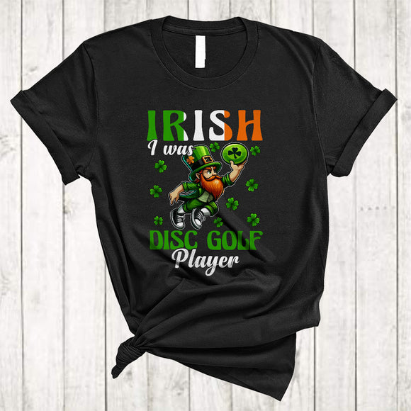 MacnyStore - Irish I Was Disc Golf Player, Lovely St. Patrick's Day Leprechaun Playing Disc Golf, Sport Team T-Shirt