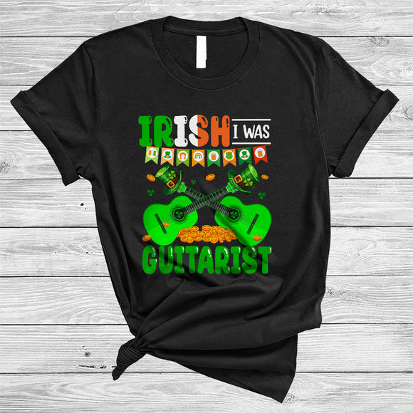 MacnyStore - Irish I Was Guitarist, Humorous St. Patrick's Day Guitar Shamrock, Lucky Irish Group T-Shirt