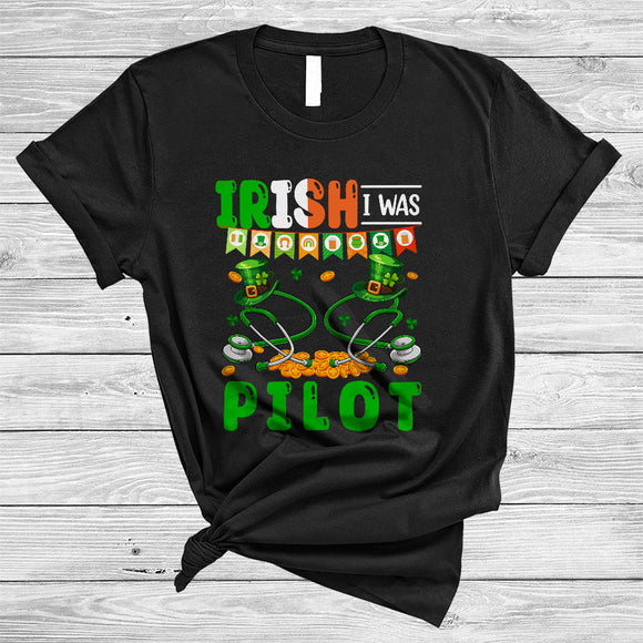 MacnyStore - Irish I Was Nurse, Humorous St. Patrick's Day Nurse Tools Shamrock, Lucky Irish Group T-Shirt