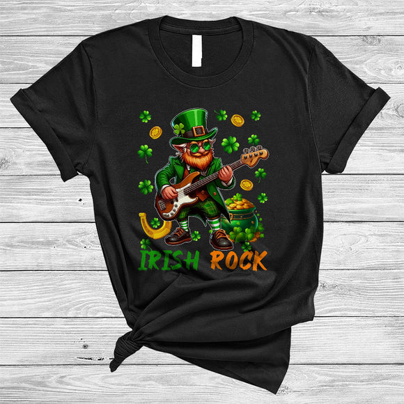 MacnyStore - Irish Rock, Joyful St. Patrick's Day Irish Playing Guitar, Shamrock Guitarist Lover T-Shirt