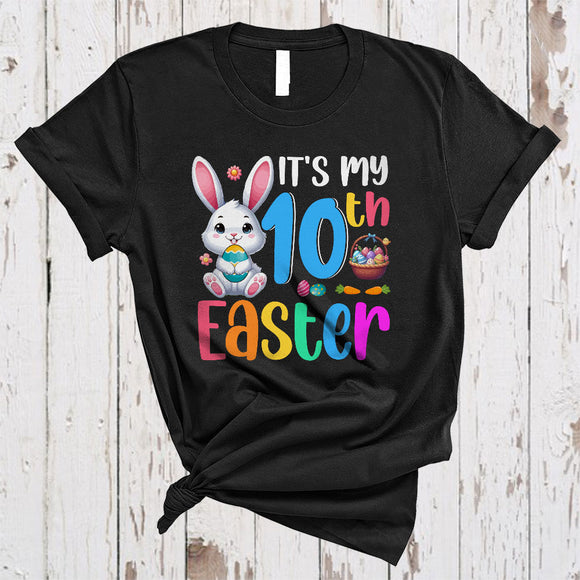 MacnyStore - It's My 10th Easter, Lovely Easter Day Birthday Bunny Lover, Matching Egg Hunt Family Group T-Shirt