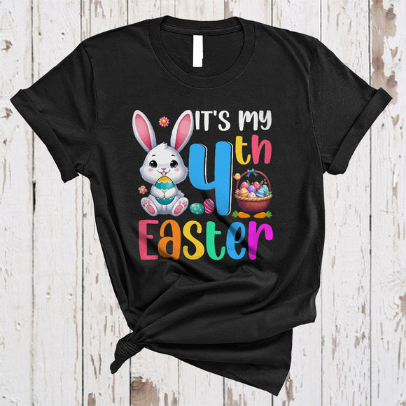 MacnyStore - It's My 4th Easter, Lovely Easter Day Birthday Bunny Lover, Matching Egg Hunt Family Group T-Shirt