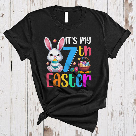 MacnyStore - It's My 7th Easter, Lovely Easter Day Birthday Bunny Lover, Matching Egg Hunt Family Group T-Shirt