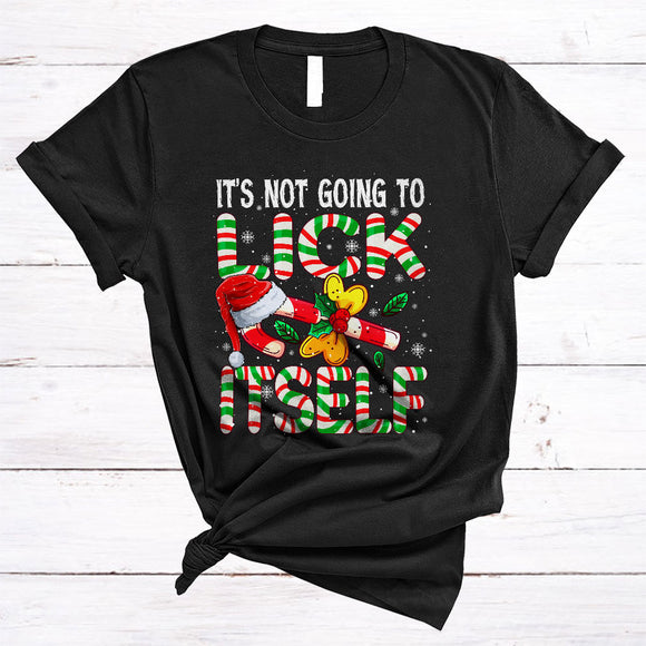 MacnyStore - It's Not Going To Lick Itself, Sarcastic Christmas Santa Candy Canes, X-mas Snow Candy Lover T-Shirt