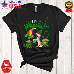 MacnyStore - It's St. Patrick's Day Cute Cool St. Patrick's Day Shamrock Matching Leprechaun Snoopy Dog Lover T-Shirt