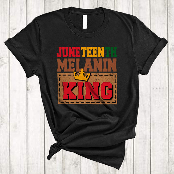 MacnyStore - Juneteenth Melanin King, Amazing Juneteenth Father's Day Black History, Afro African Pride T-Shirt