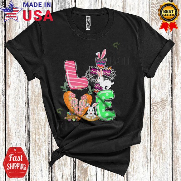 MacnyStore - LOVE Funny Cool Easter Day Egg Jesus Christian Cross Bunny Hunting Eggs Carrot Lover T-Shirt