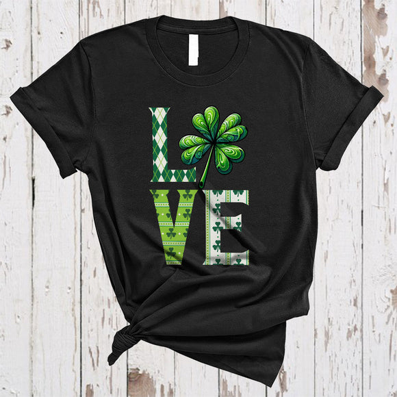 MacnyStore - LOVE, Awesome St. Patrick's Day Irish Lucky Shamrock Lover, Matching Family Group T-Shirt