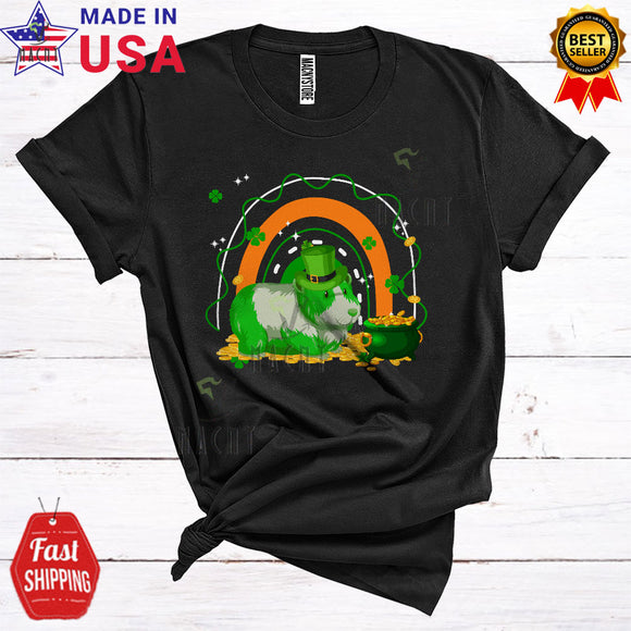 MacnyStore - Leprechaun Guinea Pig Cute Cool St. Patrick's Day Rainbow Matching Guinea Pig Animal Lover T-Shirt