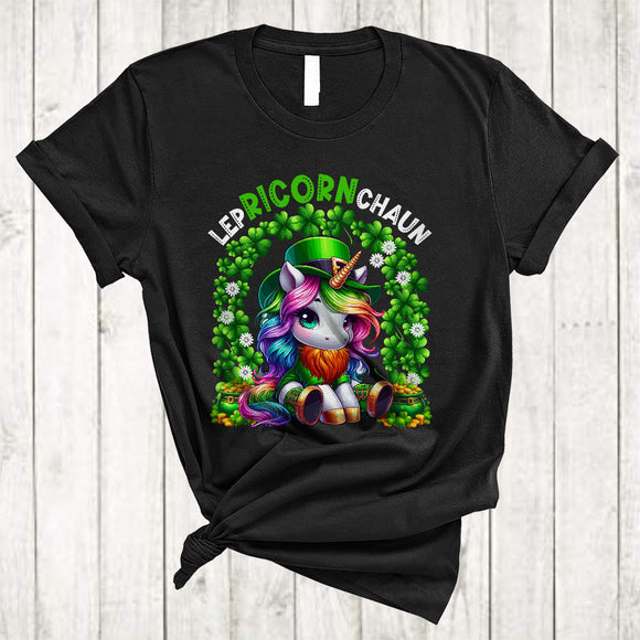 MacnyStore - Lepricornchaun, Joyful St. Patrick's Day Lucky Shamrock Leprechaun Unicorn, Irish Family Group T-Shirt