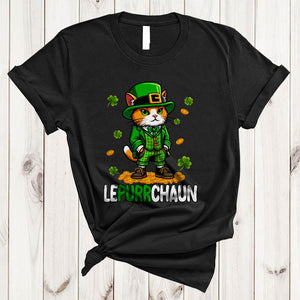 MacnyStore - Lepurrchaun, Happy St. Patrick's Day Cat Lover Irish Lucky Shamrock, Matching Family Group T-Shirt