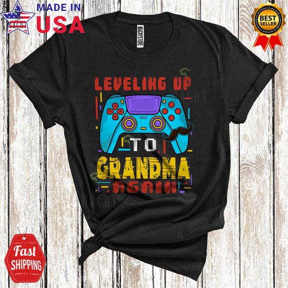 MacnyStore - Leveling Up To Grandma Again Cool Happy Mother's Day Pregnancy Gamer Gaming T-Shirt