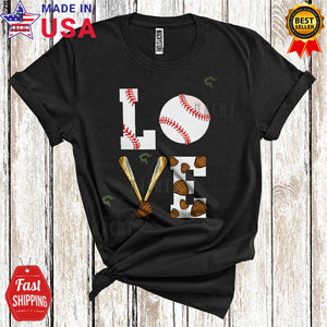 MacnyStore - Love Cool Happy Mother's Day Baseball Sport Playing Player Team Lover Matching Family Group T-Shirt