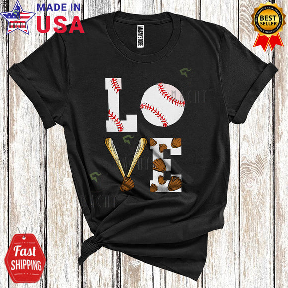 MacnyStore - Love Cool Happy Mother's Day Baseball Sport Playing Player Team Lover Matching Family Group T-Shirt