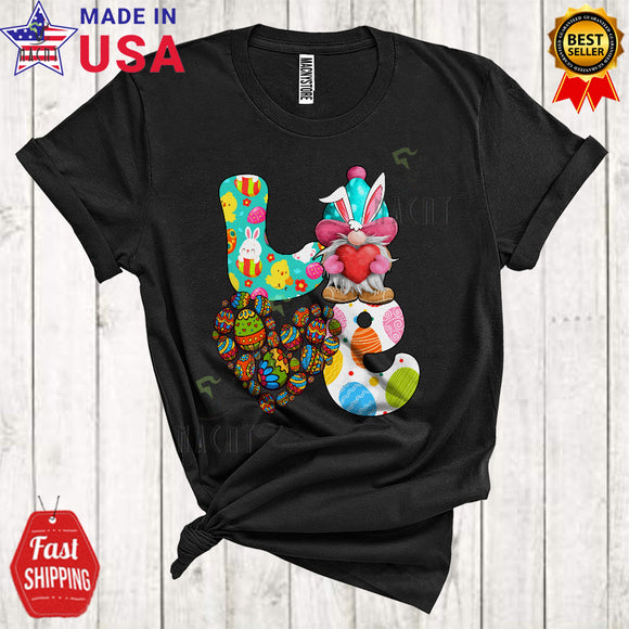 MacnyStore - Love Cute Funny Easter Day Bunny Easter Egg Heart Shape Lover Matching Family Egg Hunt Lover T-Shirt