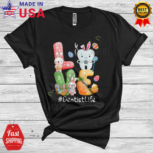 MacnyStore - Love Dentist Life Cute Happy Easter Day Bunny Carrots Eggs Hunting Lover Matching Group T-Shirt
