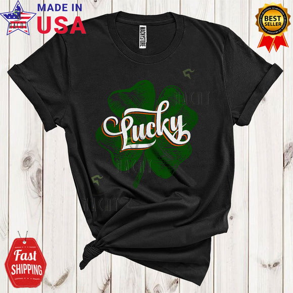 MacnyStore - Lucky Funny Happy St. Patrick's Day Irish Shamrock Shape Lucky Lover Matching Family Group T-Shirt