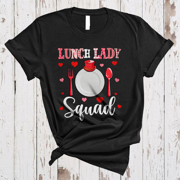 MacnyStore - Lunch Lady Squad, Lovely Valentine's Day Lunch Lady Tools, Valentine Hearts Matching Family Group T-Shirt