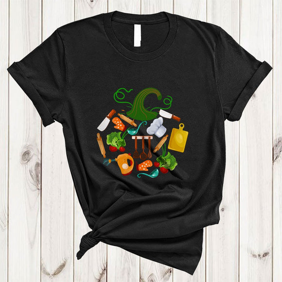 MacnyStore - Lunch Lady Tools Pumpkin Shape, Awesome Thanksgiving Halloween Lunch Lady, Fall Pumpkin T-Shirt