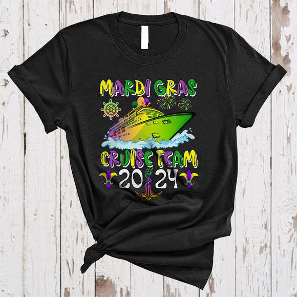 MacnyStore - Mardi Gras Cruise Team 2024, Joyful Mardi Gras Cruise Ship Lover, Matching Trip Family Friends Group T-Shirt