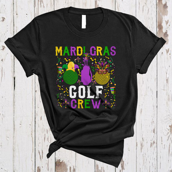 MacnyStore - Mardi Gras Golf Crew, Wonderful Mardi Gras Mask Beads, Matching Sport Player Team T-Shirt