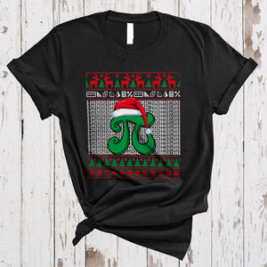 MacnyStore - Math Pi Wearing Santa Hat, Wonderful Christmas Sweater Pi Day, Math Student Teacher Lover T-Shirt