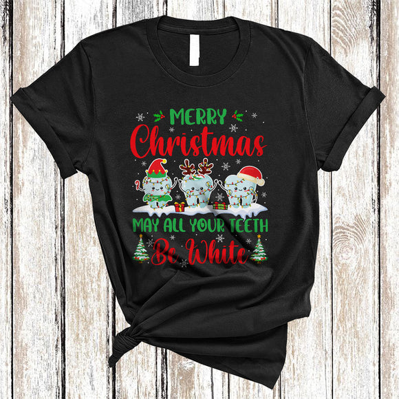 MacnyStore - May All Your Teeth Be White, Funny Merry Christmas Teeth, Matching X-mas Dental Dentist Lover T-Shirt
