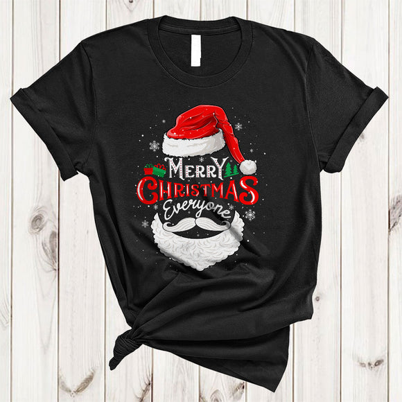 MacnyStore - Merry Christmas Everyone, Awesome X-mas Santa Face, Matching Santa Lover Family T-Shirt