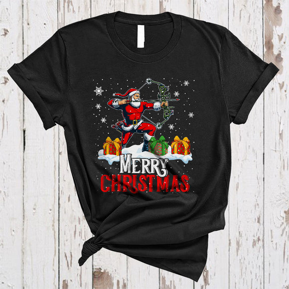 MacnyStore - Merry Christmas, Awesome Christmas Archery Player, Matching Group X-mas Snow Around T-Shirt