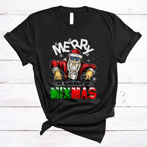 MacnyStore - Merry Mixmas, Joyful Humorous Christmas Santa DJ Dancer Lover, Snow Around X-mas Group T-Shirt