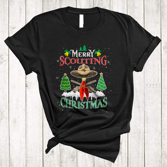 MacnyStore - Merry Scouting Christmas, Cool Happy X-mas Santa Scouting Lover, Matching X-mas Group T-Shirt