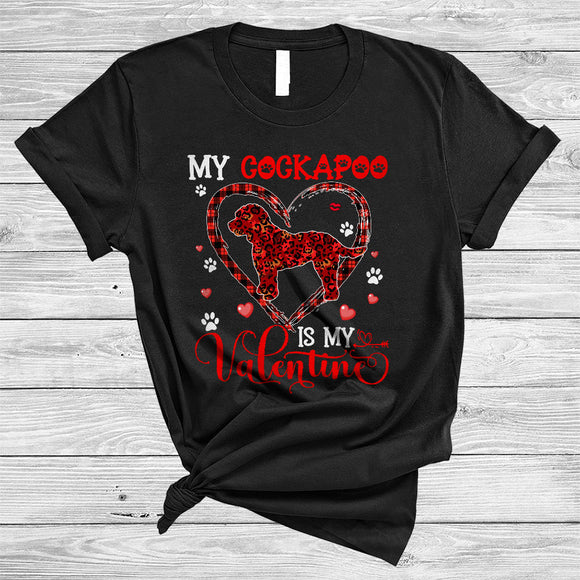 MacnyStore - My Cockapoo Is My Valentine, Awesome Valentine's Day Plaid Heart Shape, Matching Animal Lover T-Shirt