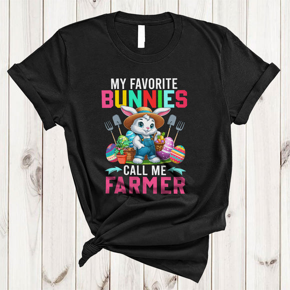 MacnyStore - My Favorite Bunnies Call Me Farmer, Amazing Easter Bunny Farmer Group, Egg Hunting T-Shirt