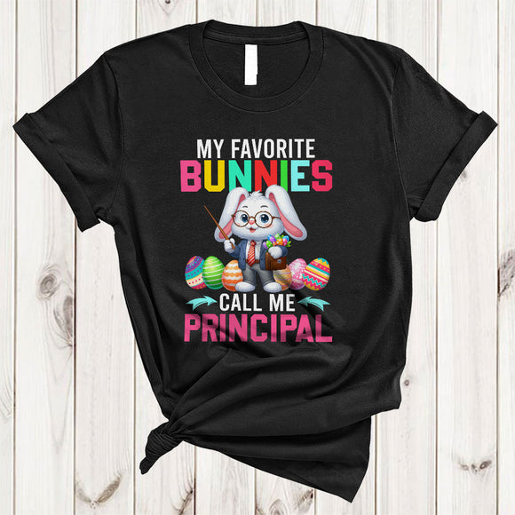MacnyStore - My Favorite Bunnies Call Me Principal, Amazing Easter Bunny Principal Group, Egg Hunting T-Shirt