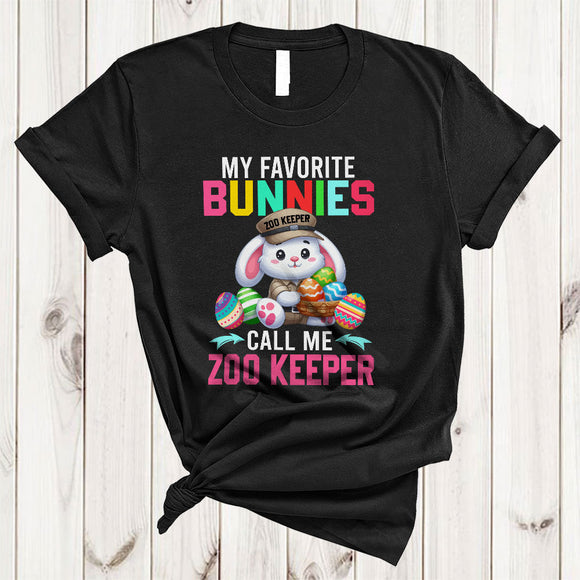 MacnyStore - My Favorite Bunnies Call Me Zoo Keeper, Amazing Easter Bunny Zoo Keeper Group, Egg Hunting T-Shirt