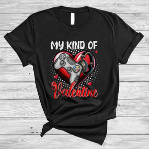 MacnyStore - My Kind Of Valentine, Amazing Valentine's Day Gaming Controller, Heart Shape Gamer Group T-Shirt