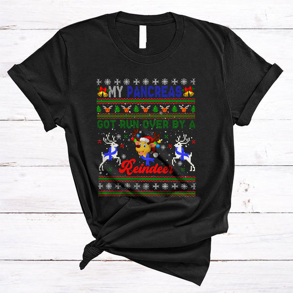 MacnyStore - My Pancreas Got Run Over By A Reindeer Cute Diabetes Awareness Christmas Sweater Reindeer T-Shirt