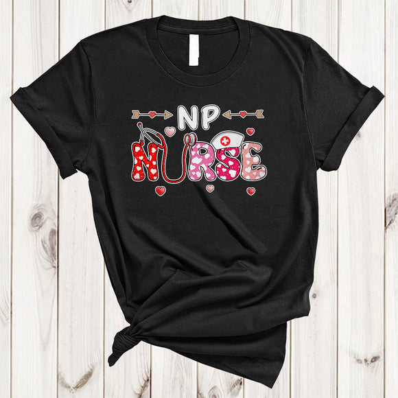 MacnyStore - NP Nurse, Adorable Valentine's Day Nurse Stethoscopes Hearts, Proud Nursing Nurse Group T-Shirt