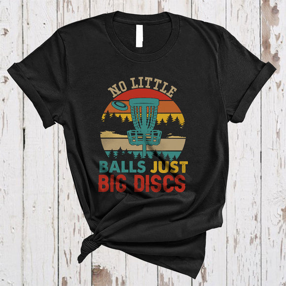 MacnyStore - No Little Balls Just No Big Discs, Awesome Vintage Retro Matching Disc Golf, Sport Player Team T-Shirt