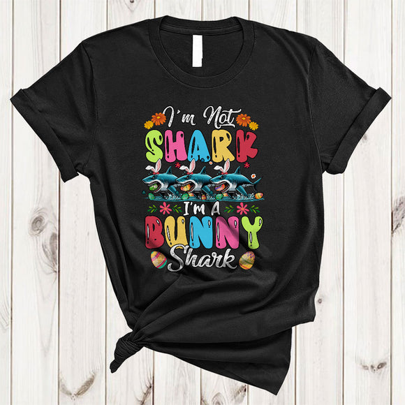 MacnyStore - Not Shark I'm A Bunny Shark, Humorous Easter Day Bunny Shark Lover, Egg Hunt Group T-Shirt