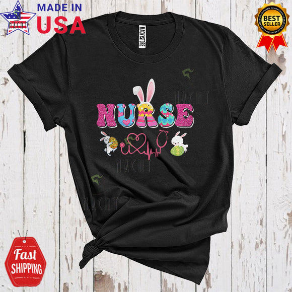 MacnyStore - Nurse Cool Happy Easter Day Family Group Bunny Nurse Easter Egg Hunt Lover T-Shirt
