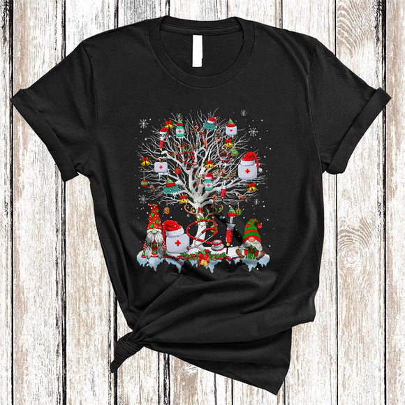 MacnyStore - Nurse On Christmas Tree, Amazing Christmas Nurse Nursing Lover, Matching Family X-mas T-Shirt
