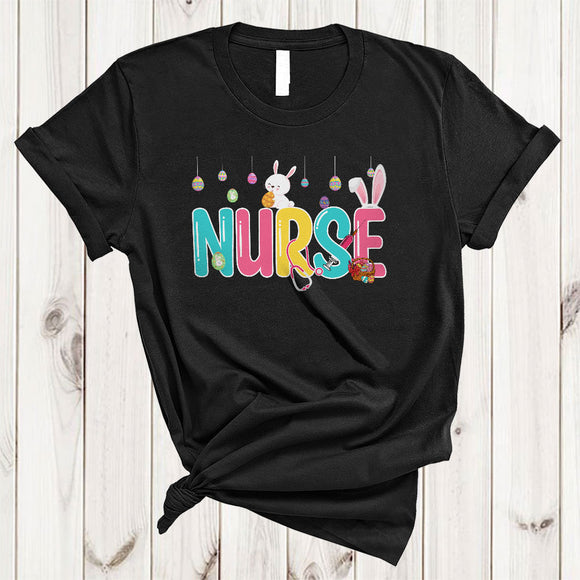 MacnyStore - Nurse, Wonderful Easter Day Bunny Hunting Eggs Lover, Matching Girls Women Family Group T-Shirt