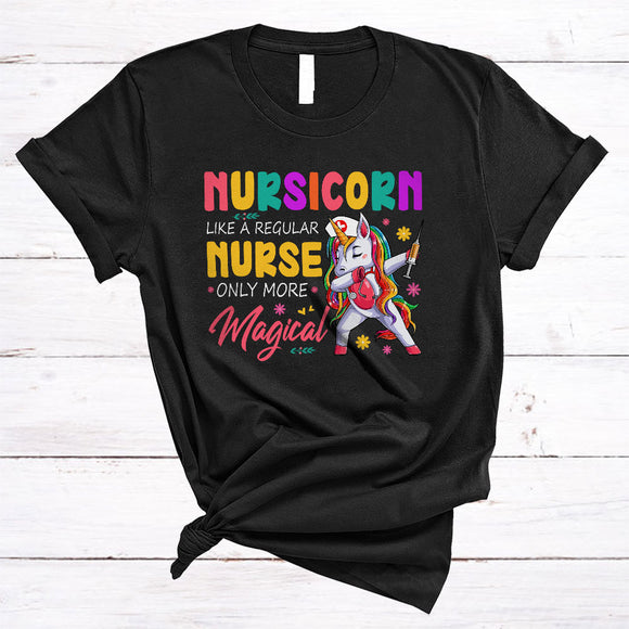 MacnyStore - Nursicorn Definition Only More Magical Funny Nursing Nurse Matching Family Group Dabbing Unicorn T-Shirt