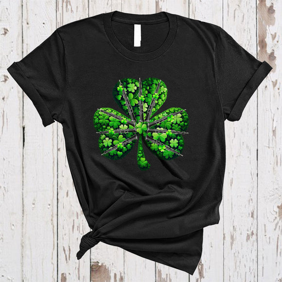 MacnyStore - Oboe Shamrock Shape, Awesome St. Patrick's Day Oboe Player Instrument Lover, Lucky Family T-Shirt