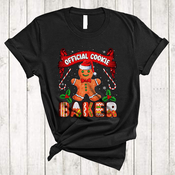 MacnyStore - Official Cookie Baker, Wonderful Merry Christmas Santa Gingerbread Lover, Baker Family Group T-Shirt