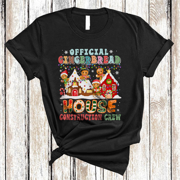 MacnyStore - Official Gingerbread House Construction Crew, Lovely Christmas Cookies, X-mas Lights Snow Group T-Shirt