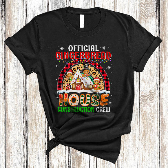 MacnyStore - Official Gingerbread House Construction Crew, Lovely Christmas Plaid Rainbow, Cookies Group T-Shirt