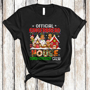 MacnyStore - Official Gingerbread House Construction Crew, Merry Christmas Cookies, X-mas Lights Snow T-Shirt