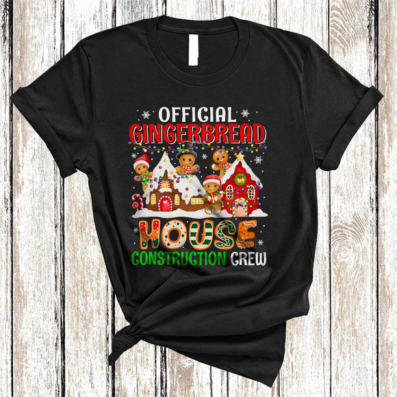 MacnyStore - Official Gingerbread House Construction Crew, Merry Christmas Cookies, X-mas Lights Snow T-Shirt